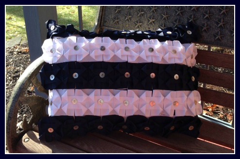 Origami Folded Ribbon Pillow