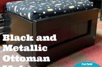 BLACK AND METALLIC OTTOMAN MAKEOVER