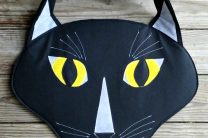 OVERSIZED TUXEDO CAT HEAD TOTE BAG