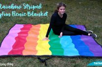 Rainbow Striped OlyFun Picnic Blanket