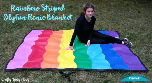 Rainbow Striped OlyFun Picnic Blanket