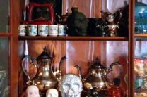 ROSE GOLD METALLIC OLYFUN LINED CHINA HUTCH