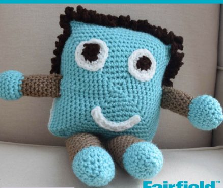 Crochet Picking Flowers Pillow