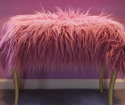 Faux Fur Bench