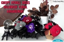 Creepy Eyeball Roses Halloween Floral Arrangement