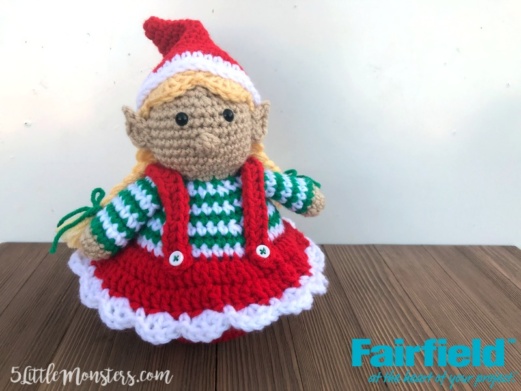 Crocheted Christmas Elf Girl