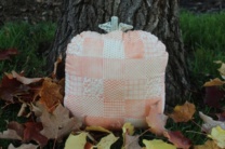Faux Quilted Pumpkin Pillows