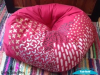 Painted and Refilled Bean Bag Chair