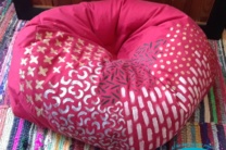 Painted and Refilled Bean Bag Chair