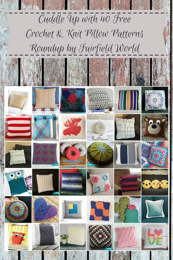 Cuddle Up with 40 Free Crochet and Knit Pillow Patterns