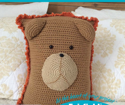 Crochet Lion Pocket Pillow