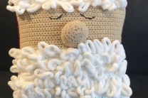 Crochet Sleepy Santa Pillow