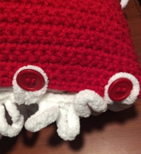 Free crochet pattern: Sleepy Santa Pillow in Red Heart Super Saver and Loop-It yarns with Fairfield Crafter's Choice Pillow