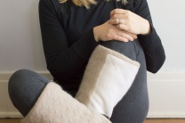Upcycled Sweater Boot Slippers