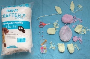 Bouncy Boucle Crochet Bunny, free pattern by Underground Crafter for Fairfield World | supplies