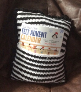 Zebra Pocket Pillow, free crochet pattern by Underground Crafter, stuffed with Fairfield Poly-Fil