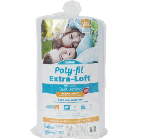 Fairfield Poly-Fil Hi-Loft Bonded Polyester Quilt Batting-Twin