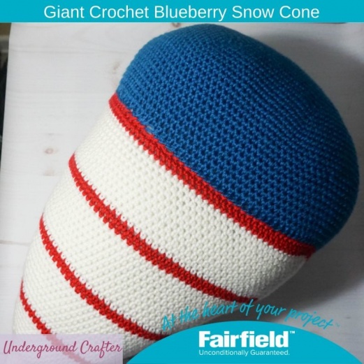 Giant Crochet Blueberry Snow Cone