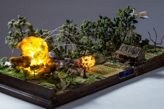 diorama with poly-fil dark
