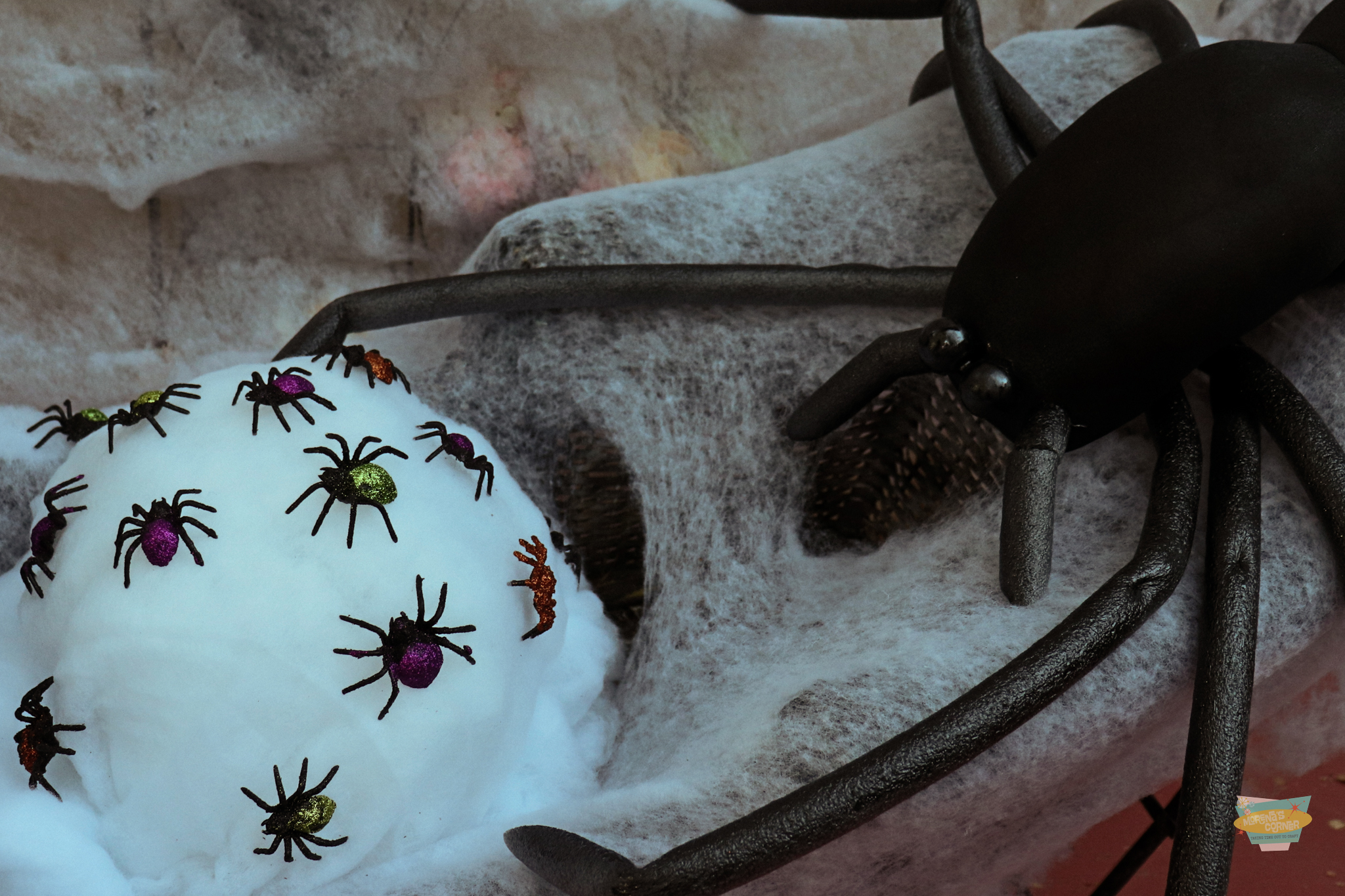 Giant Spiders Made with Poly-Fil Dark - Fairfield World Blog