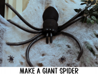 giant spiders DIY with Poly-Fil Dark