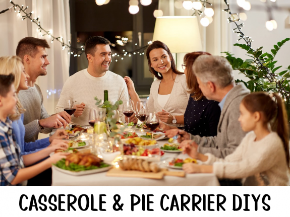 casserole and pie carrier DIYs