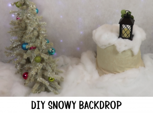 DIY snowy backdrop for photos