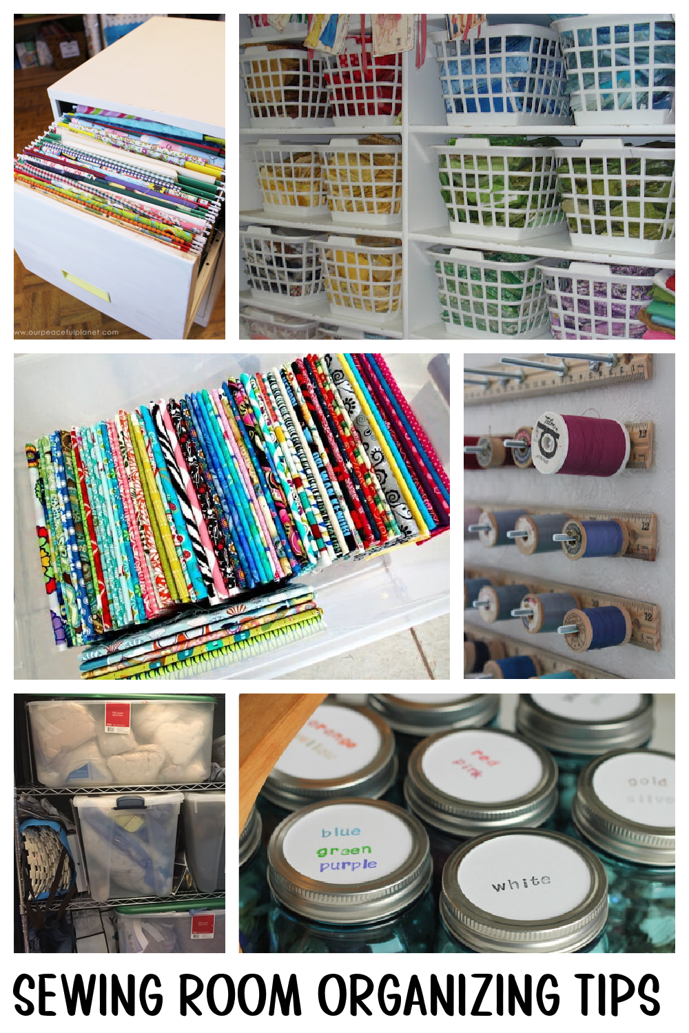 12 Ideas for Sewing Room Organization