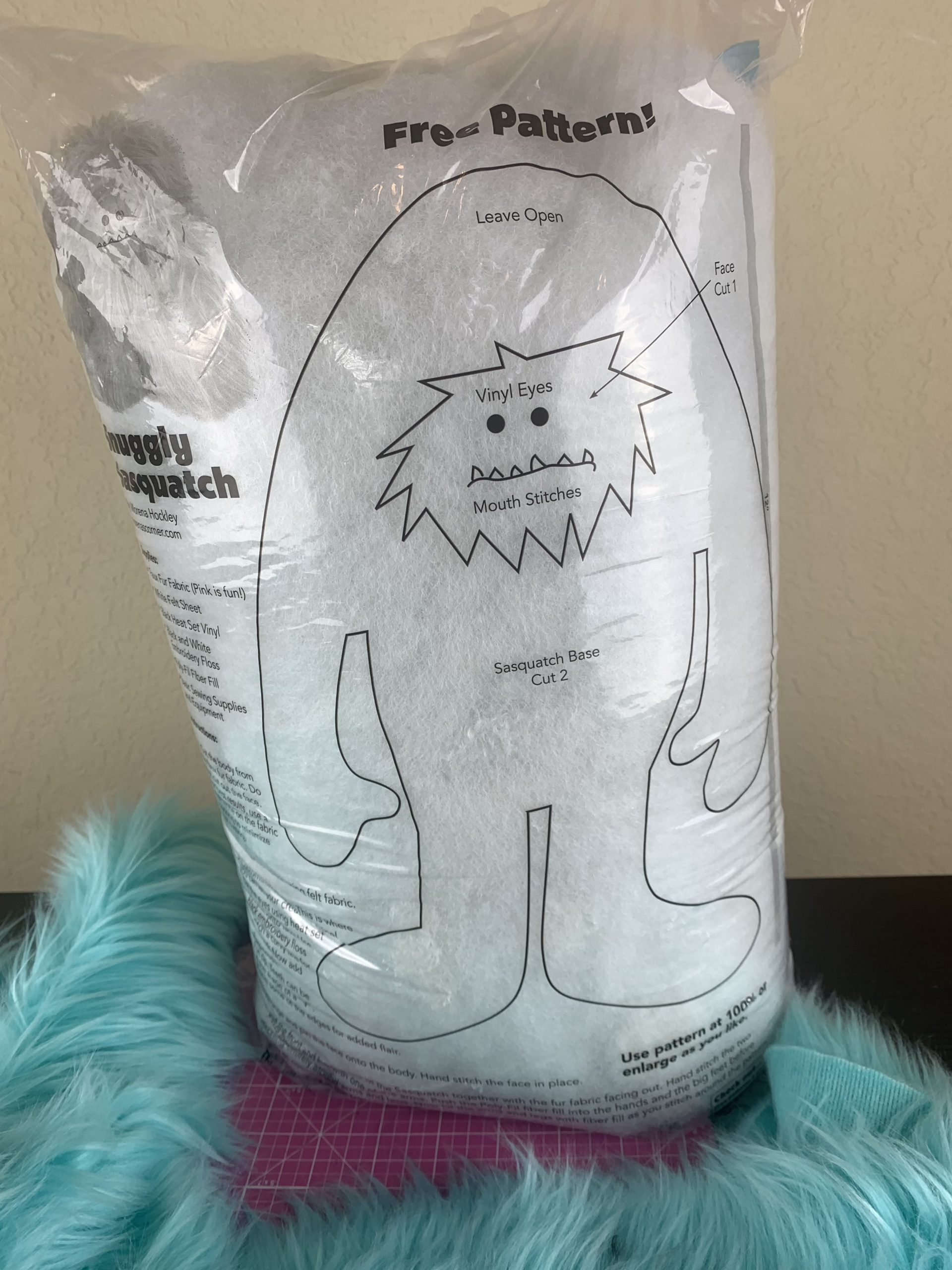 PDF Yeti Bigfoot Sewing Pattern Sasquatch Stuffed Animal