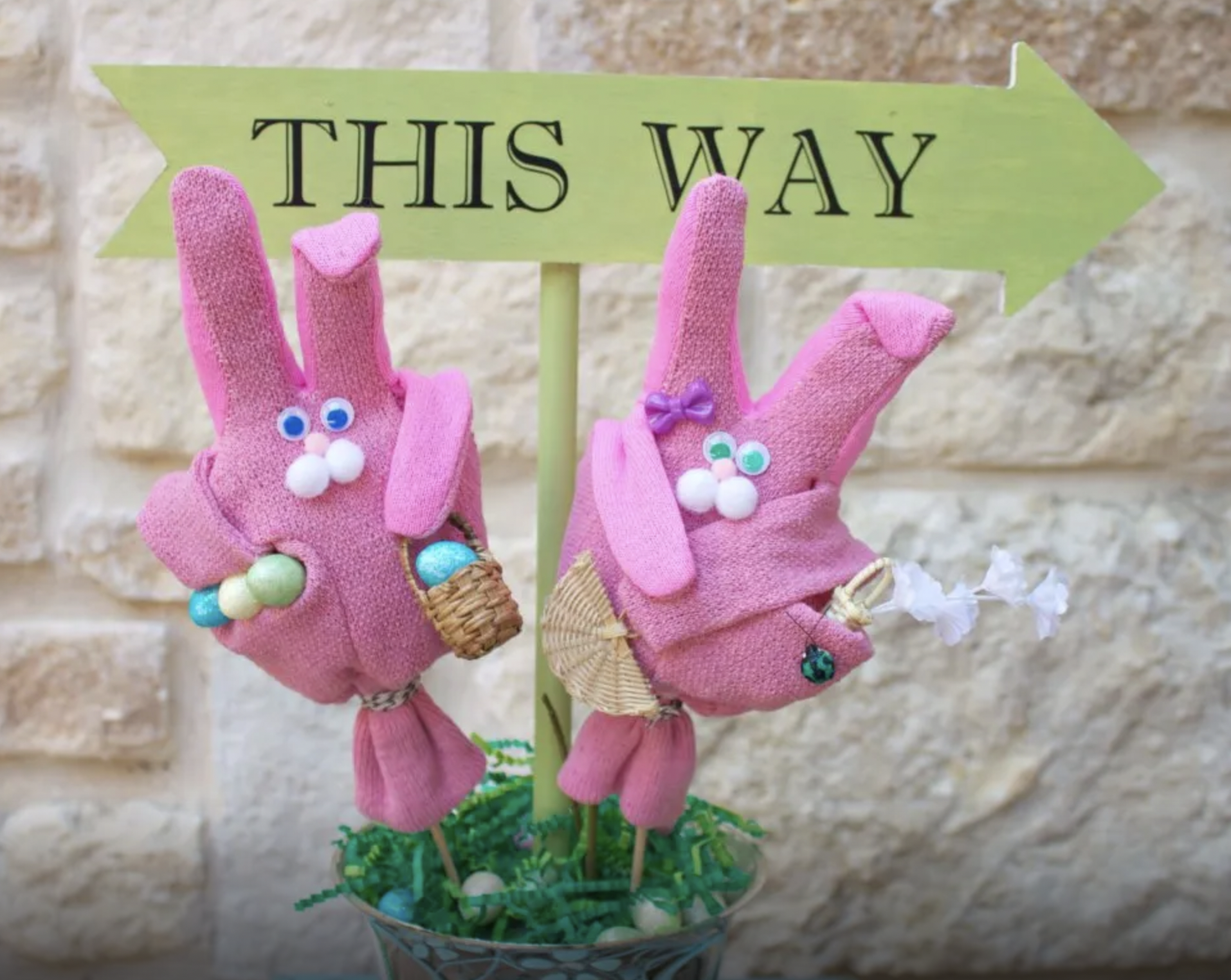 garden glove bunny easter crafts