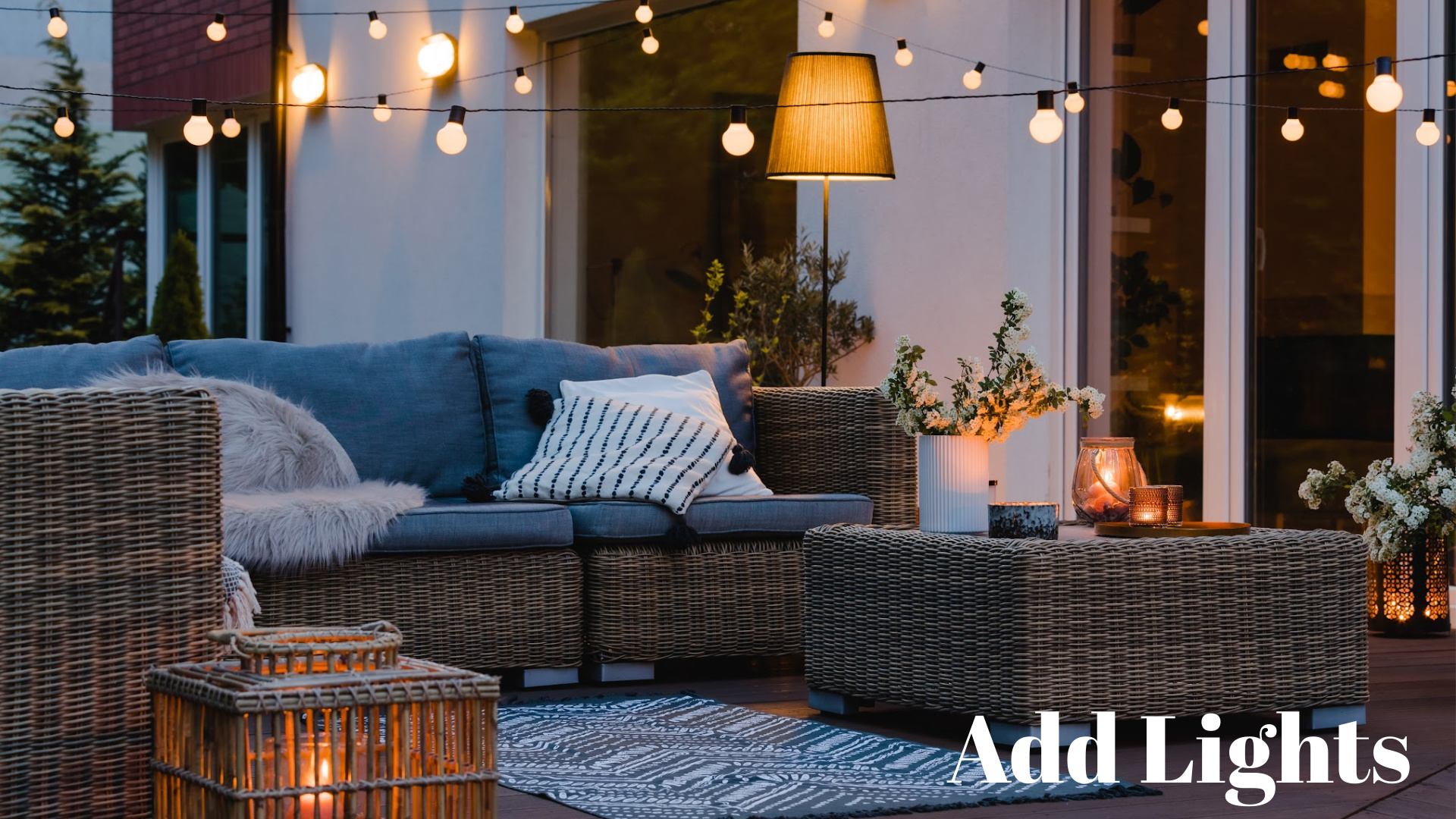 add lights to patio