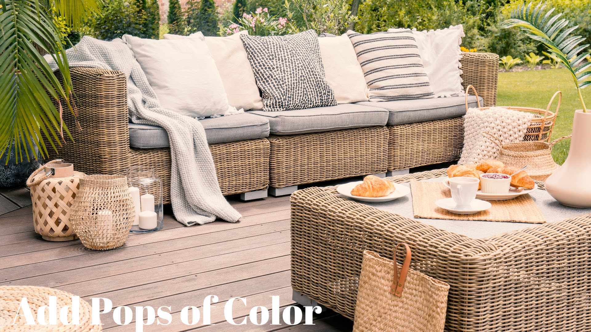 add pops of color to patio