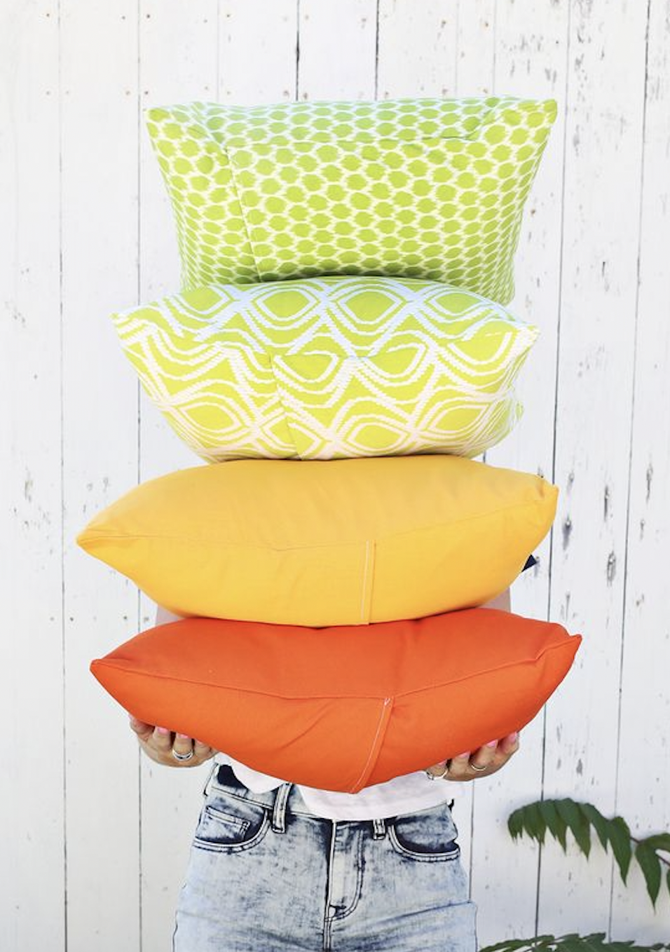 DIY pillows for picnics