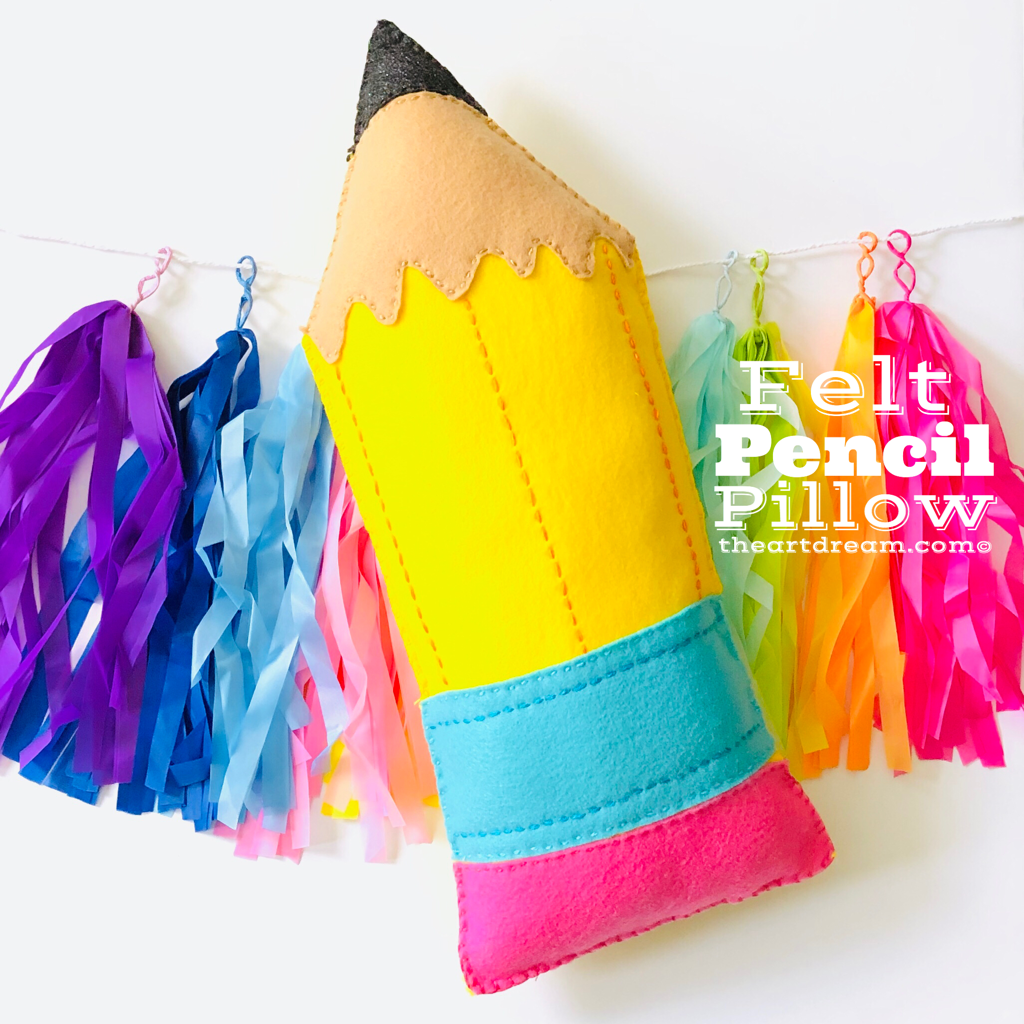 felt pencil pillow back to school projects