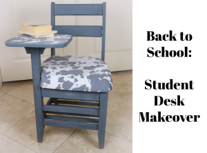 wood school desk DIY