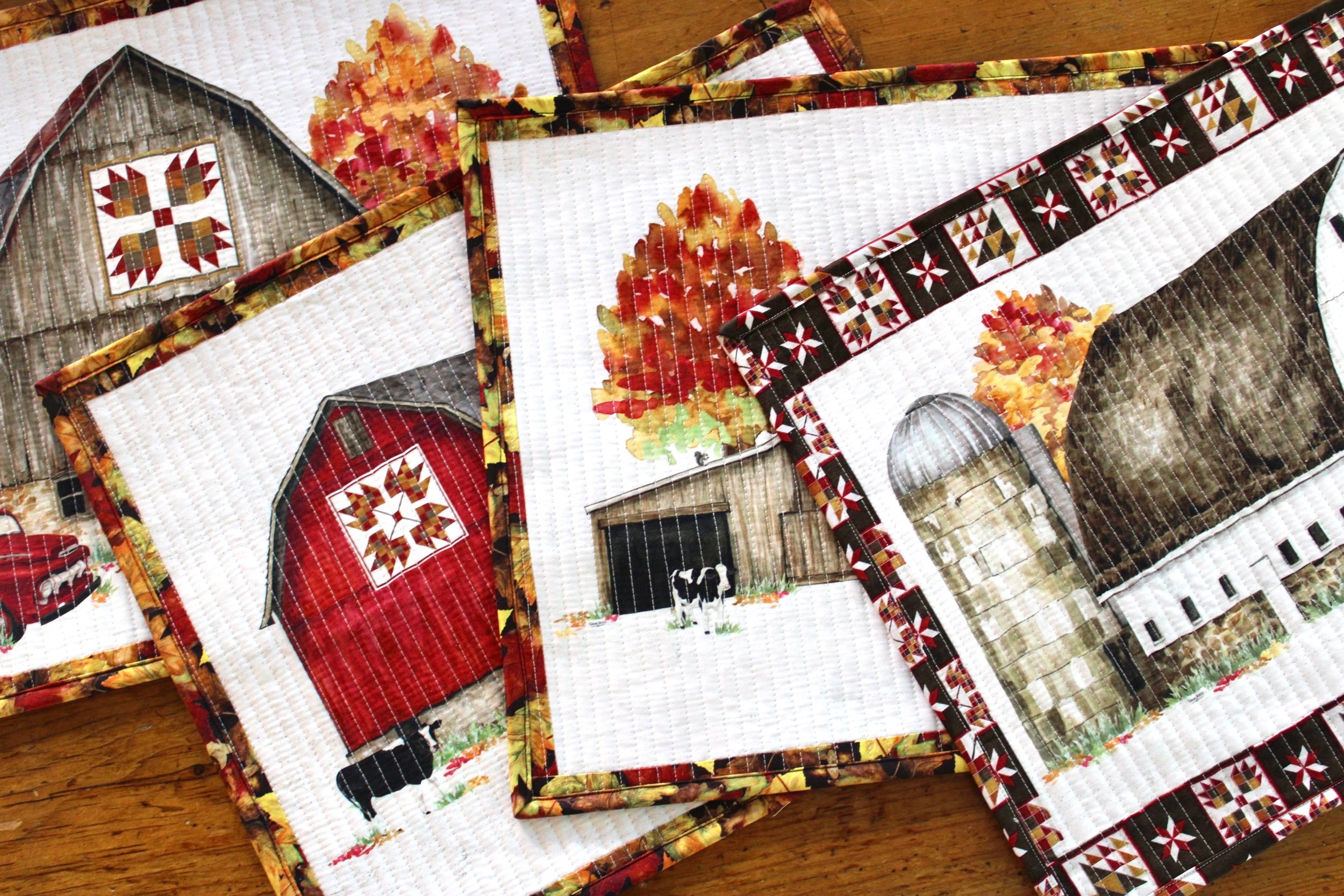barn placemat DIY