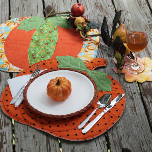 pumpkin placemat autumn table DIY