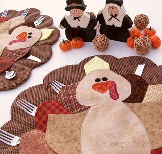 turkey placemat autumn table DIY