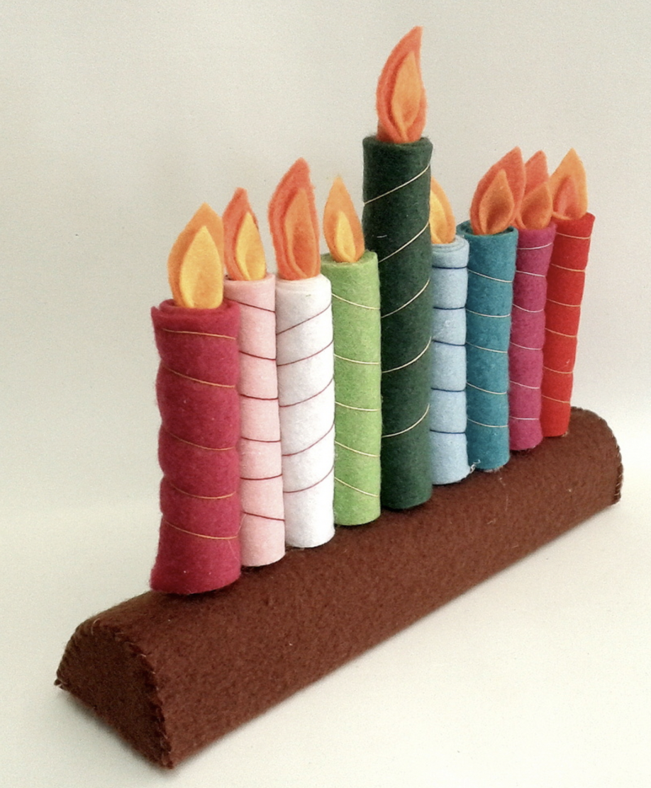 felt menorah craft