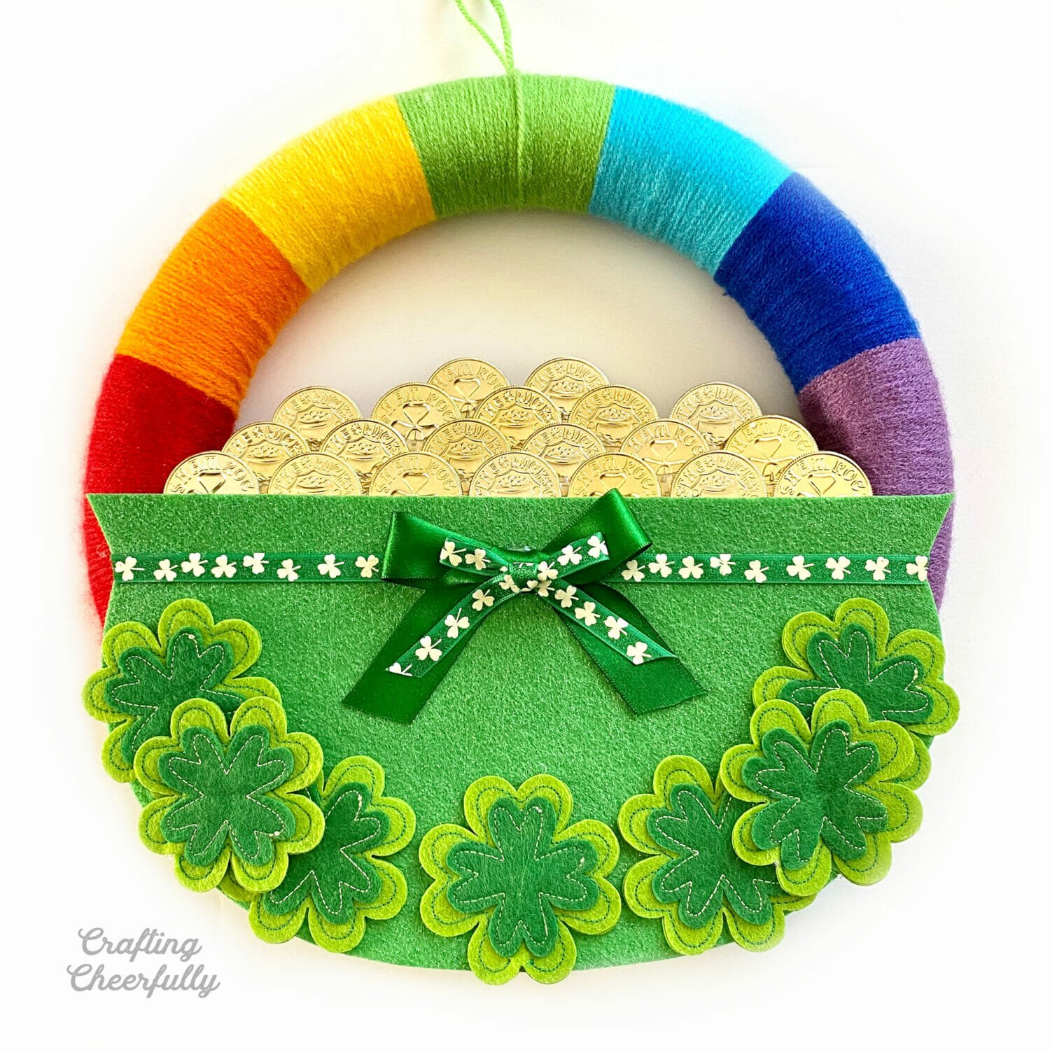 rainbow wreath