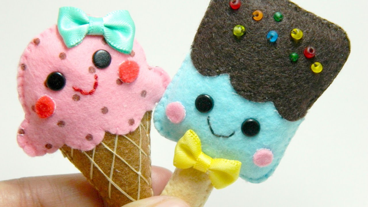 felt ice cream plush tutorial