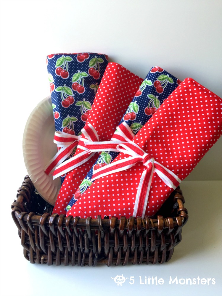 roll up placemats tutorial