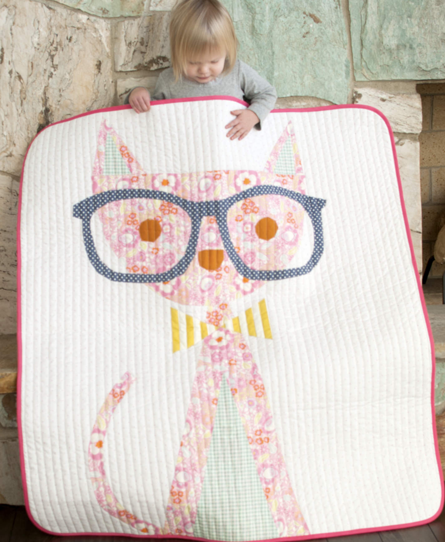hipster cat quilt fairfield world batting