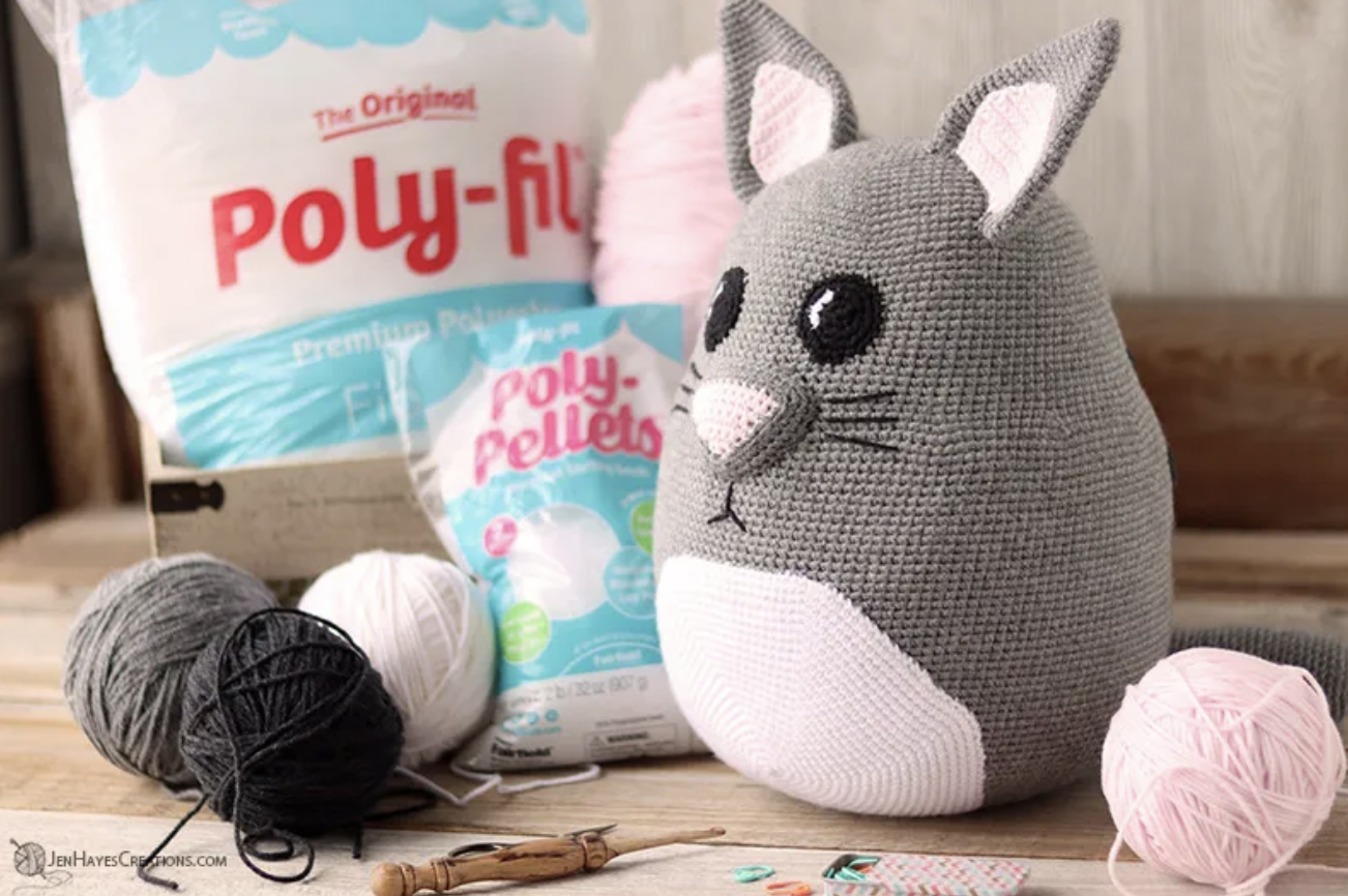 weighted plush cat toy
