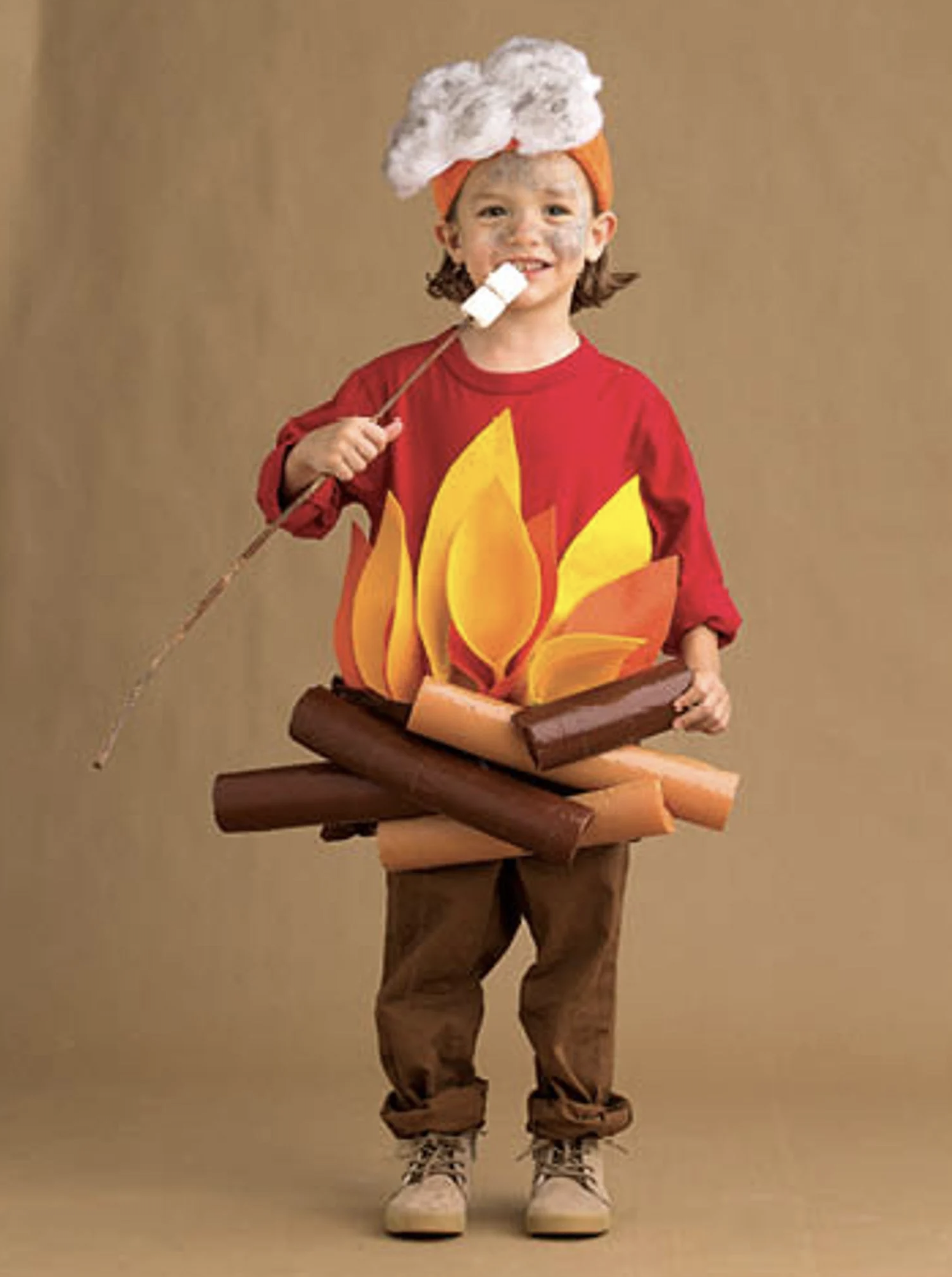 make a campfire costume for kids