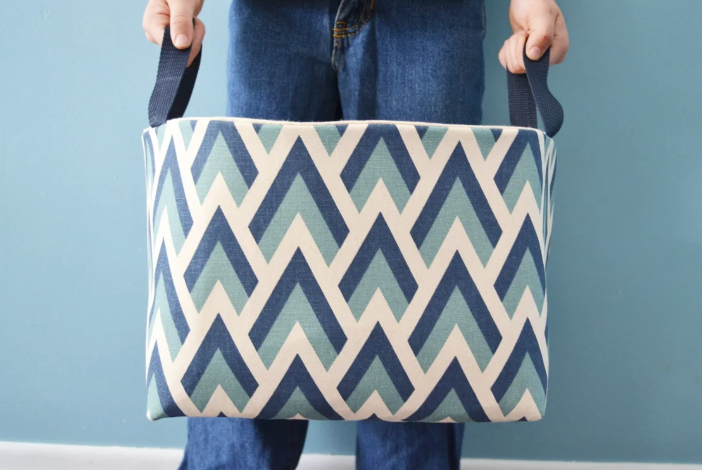 make fabric storage totes