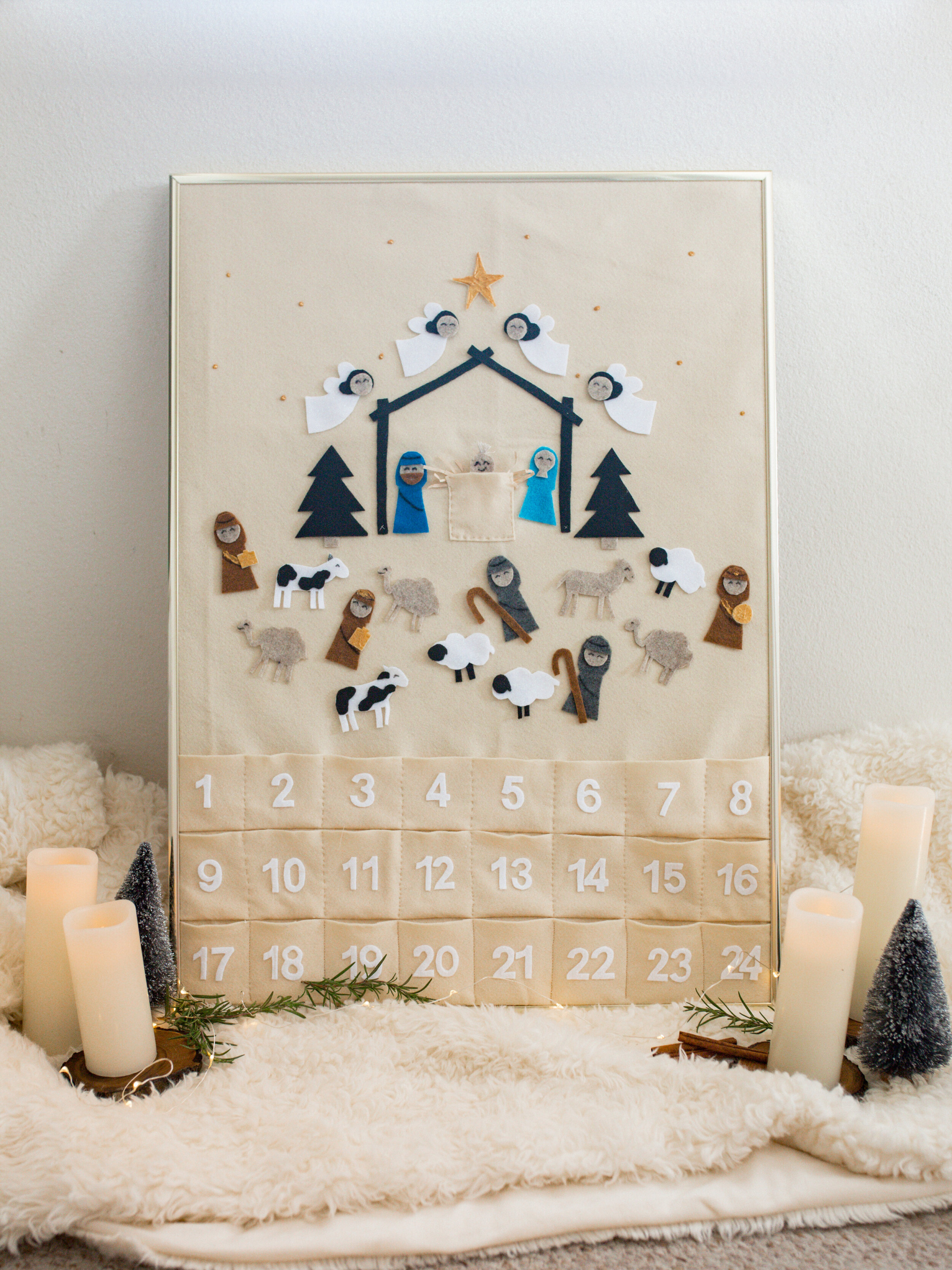 nativity advent calendar DIY