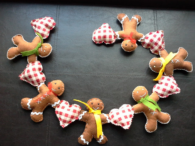 gingerbread garland DIY