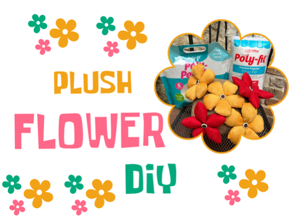Make Adorable Plush Flowers with Fabric and Poly-Fil