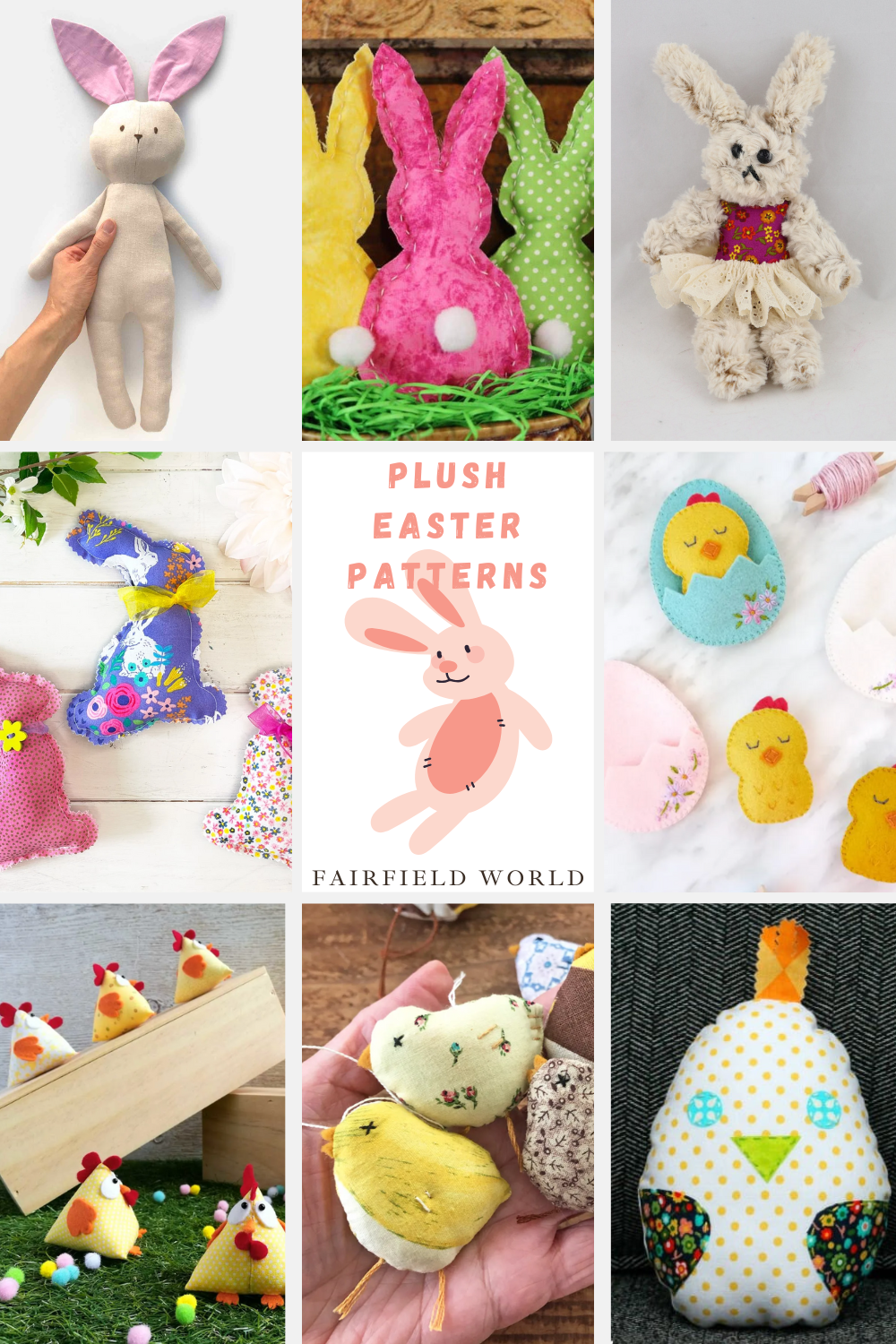 How to Make Plush Easter Bunnies and Chicks